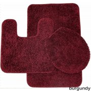 bed bath n more Florence 3 Piece Bathroom Rug and Toilet Seat Cover Set- Assorted Colors by Overstock