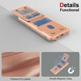 thumbnail image 2 of Dteck for Samsung Galaxy S25 Edge Wallet Case with Card Holder, Flip Premium Leather Magnetic Clasp Kickstand Heavy Duty Protective Cover for Galaxy S25 Edge,Rosegold, 2 of 5