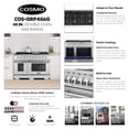 thumbnail image 3 of 48 in. Vista Collection 6.6 cu. ft. Double Oven Gas Range in Stainless Steel, 3 of 13
