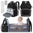 thumbnail image 1 of IC Foldable Baby Cot with Changing Table, Crib Diaper, 1 of 1