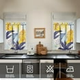 thumbnail image 4 of Hawaiian Tropics Kitchen Curtains Set 27.5x36in Polyester Valance and Tier Panels, Floral Leaves Window Curtains for Beach House or Summer Themed Kitchen Decor, 4 of 6