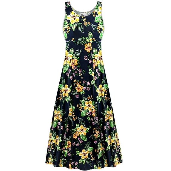Plus size 0x Petite Womens Dress Black Floral Sleeveless Princess Cut