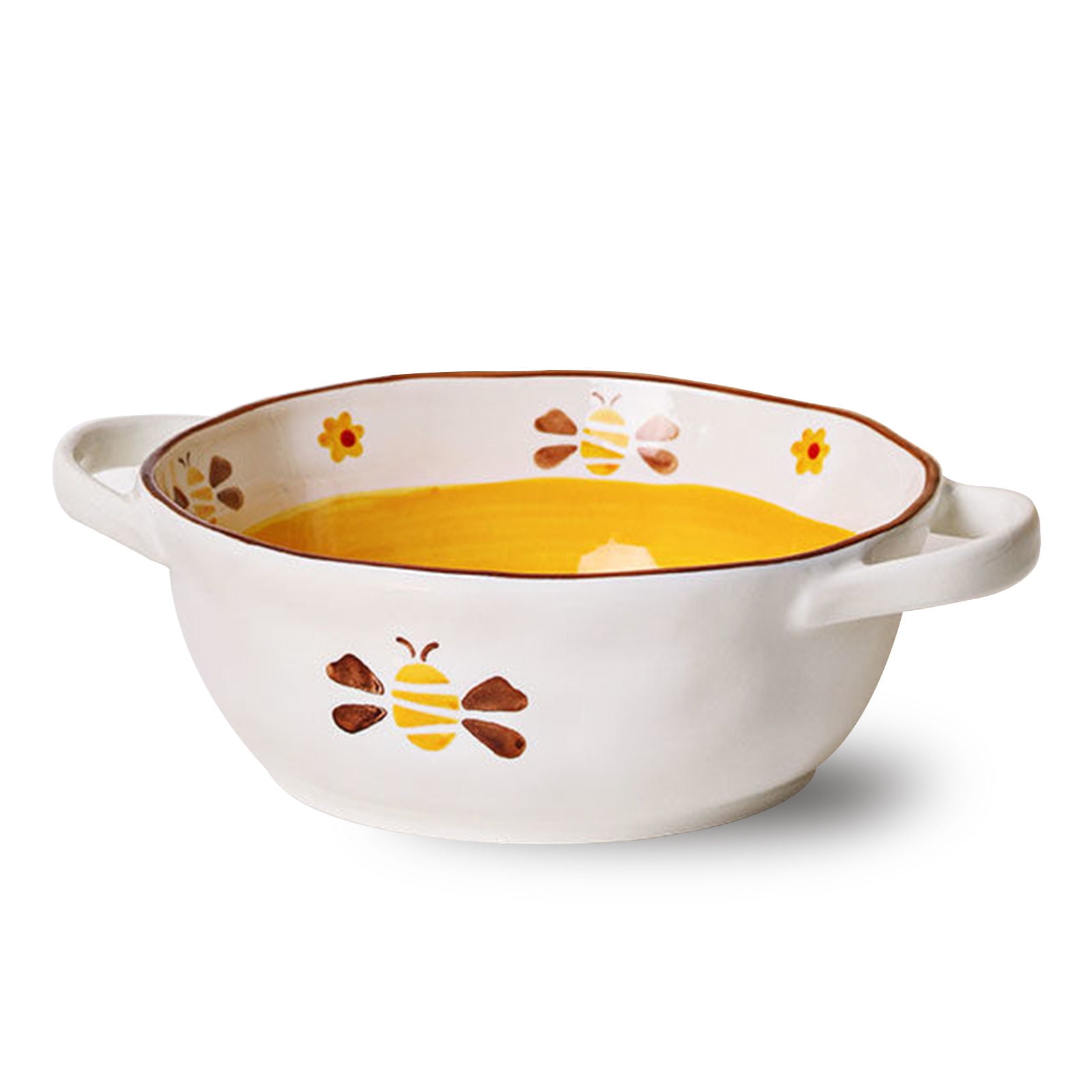 Qeeadeea Ceramic Bowl With Handle, Ramen Bowl Ceramic, Large Udon