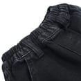 thumbnail image 4 of KIDSCOOL SPACE Baby Jeans,Little Toddler Kids Elastic Waist with D-ring Stretch Cargo Denim Pants,Black,4-5 Years, 4 of 6