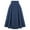 Blue, variant on UJNDER Women Fashion Casual Skirt With Pockets Vintage High Waist Pleated Comfortable Blue L