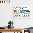 thumbnail image 3 of God Says You Are Wall Art,Inspirational Bible Verses Wall Decor for Women Room,Rustic Flowers God Says You Are Canvas Prints for Bedroom Home Office Decoration Y063, 3 of 6