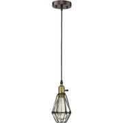 RADIANCE Goods Industrial-Style 1 Light Rubbed Bronze Ceiling Mini Pendant 8" Shade