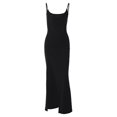 thumbnail image 1 of Vestido Ceñido Al Cuerpo Vestido maxi básico para mujer Ropa de fiesta de cóctel sin espalda Slim Fit (Negro M) Cgtredaw Para estrenar, 1 of 1