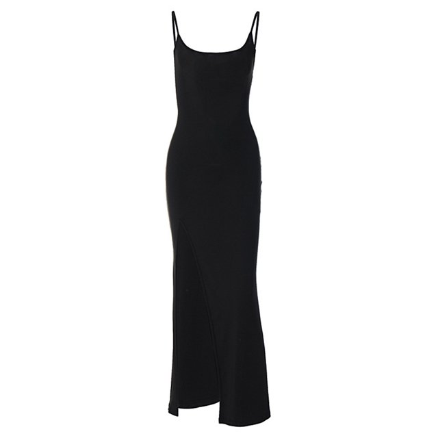 Vestido Ceñido Al Cuerpo Vestido maxi básico para mujer Ropa de fiesta de cóctel sin espalda Slim Fit (Negro M) Cgtredaw Para estrenar
