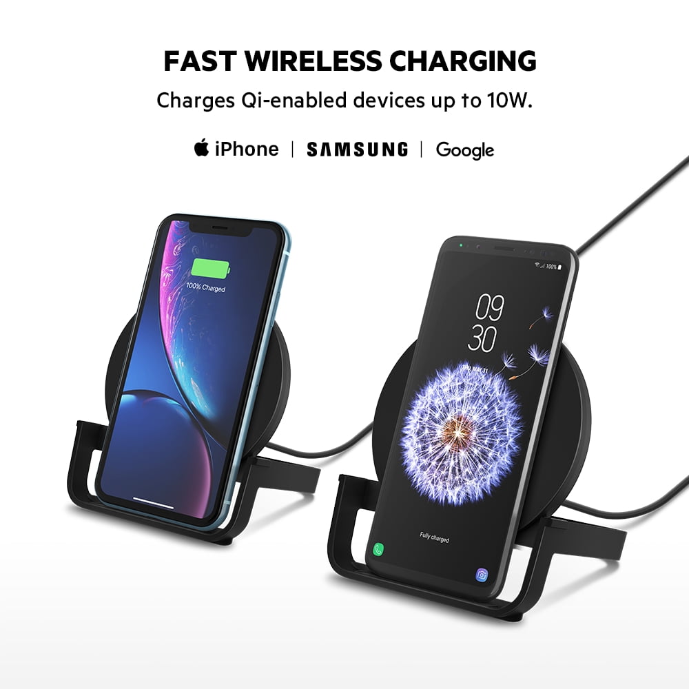  Belkin Boost Up Wireless Charging Stand 10W - Qi Wireless  Charger for iPhone 11, 11 Pro, 11 Pro Max, Xs, XS Max, XR/Samsung Galaxy  S9, S9+, Note9 / LG, Sony and