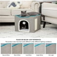 thumbnail image 4 of Cat Bed, HDJ Cat House with Scratch Pad and Fluffy Ball Hanging for Cat, Dog,Pets ,16.5x16.5x14 inches, Grey, 4 of 8