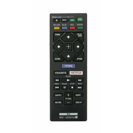 Ray Super Remote New RMT-VB201U Replace Remote Control fit for Sony BDP-S3700 BDP-BX370 BDP-S1700 Blu-ray Player ()