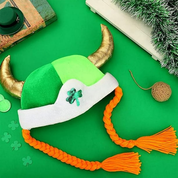 Sombreros para hombres y mujeres, estilo vaquero con trenza de cuerno, sombrero para celebraciones navideñas, sombrero de poliéster para mujer