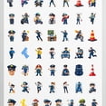 thumbnail image 4 of 35pcs-50pcs Cartoon Stickers Police Stickers Funny Kids Stickers Stationery Stickers for Laptops Suitcase Guitar, 4 of 9