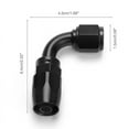 thumbnail image 5 of 1PCS AN6 AN8 AN10 Hose End Fitting Adapter Hose Separator for Oil/Gas/Fuel Line Hose 0/90 Degree, AN6-0 Degree, 5 of 8