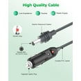 thumbnail image 4 of Mini Car Adapter 12V-24V  Mini Car Charger DC Power Cable to Cigarette Lighter 16.4FT Waterproof DC Power Cord to Cigarette Lighter Plug for RV Trucks Ships Waterproof 18AWG 5M, 4 of 7