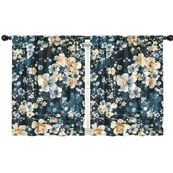 Blackout Kids Curtains,Pioneer Flower Floral Print Pattern Childrens Insulated Curtains Set Of 2,Bedroom Essentials,Toddler Room Decor 42"x54"