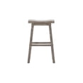 thumbnail image 3 of Boraam Sonoma 29-Inch Bar Height Backless Saddle Wood Bar Stool, Storm Grey Wire-Brush Finish, 3 of 7