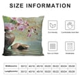 thumbnail image 5 of Themed Throw Pillow Cushion Cover, Flowers Pebble Stones and Branches on The Water Image, Decorative Square Accent Pillow Case,Fern Green and Fuchsia, 5 of 5