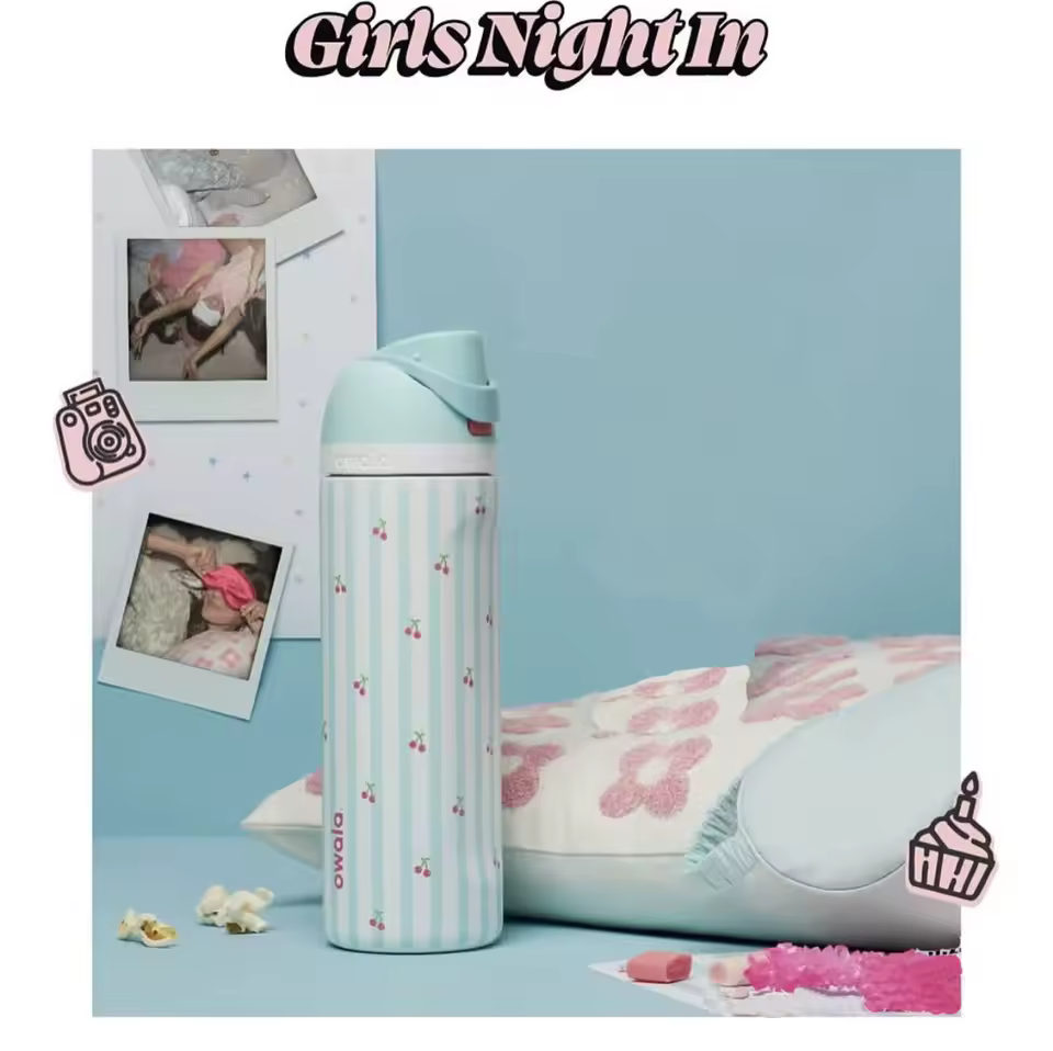 thumbnail image 4 of Owala Pillow Fight FreeSip Water Bottle - 24oz Sky Blue, 4 of 8