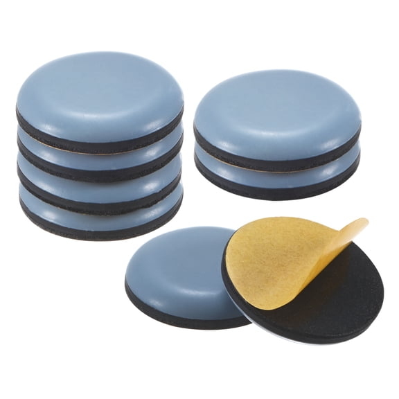 Uxcell 8 Pack Furniture Sliders 1.2" Diameter Polytetrafluoroethylene Pad Self-Adhesive Mover Glides Grey