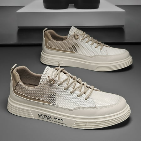 

Men‘s Shoes 2024 New Summer Breathable Hollow Mesh Student Sports Casual Soft Sole Slip-on Men‘s Shoes Trendy
