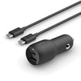 thumbnail image 1 of Cargador de coche Belkin de 37 W de doble puerto rápido con cable USB-C, 1 of 6