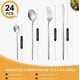 thumbnail image 3 of Juego De Cubiertos De Acero Inoxidable Con 24 Piezas, Cubiertos Para 6 Personas, Tenedor, Cuchillos Y Cucharas, Cubiertos Portatiles, Aptos Para Lavavajillas Set De Cubiertos Acero, 3 of 4