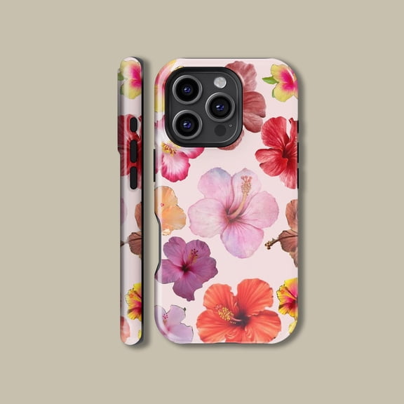 Pink Lily Floral Case for iPhone Samsung Elegant Flower Garden
