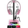 thumbnail image 1 of Soporte para auriculares KAFRI RGB con cargador USB y 2 enchufes, 1 of 7