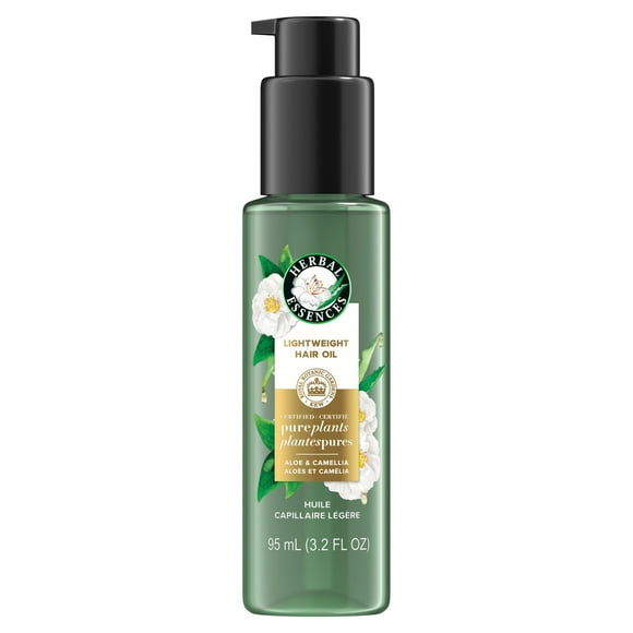 Herbal Essences Lightweight Hair Oil, Certified Pure Plants, with Aloe and Camellia Flower Oil