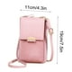 thumbnail image 3 of Mini bolso bandolera de piel para mujer | Bolso de hombro de PU con ranuras para tarjetas | Ventana táctil | 19 x 10 cm | Monedero de moda para viajes y uso diario, 3 of 6