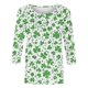 thumbnail image 5 of Xuyuer St. Patrick's Day Printed T-Shirt - Ladies' Loose Round Neck 3/4 Sleeve Top for Irish Festivals, Casual Green Themed Outfits, Seasonal Celebration Apparel & Fun Saint Patrick's Party Wear, 5 of 5
