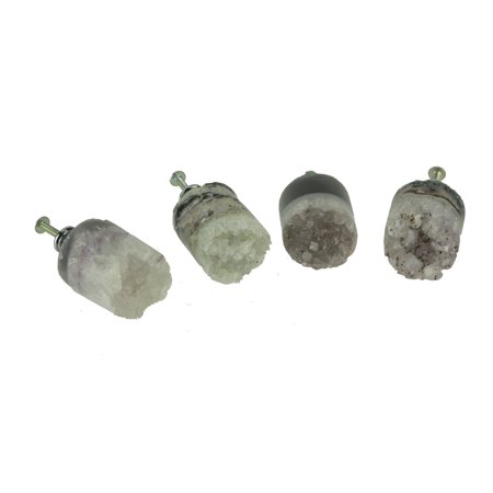 Natural Amethyst Crystal Core Cabinet Knob Or Drawer Pulls Set Of