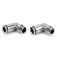 thumbnail image 3 of 2 Pcs Pneumatic Nickel Plated Brass Quick Connector Straight Right Angle BSPP Thread (1/4in), 3 of 9