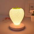 thumbnail image 3 of Luz de noche LED regulable de contacto Fresa de silicona Lámpara de noche USB con luz de noche para niños, regalo para la cama, 3 of 5