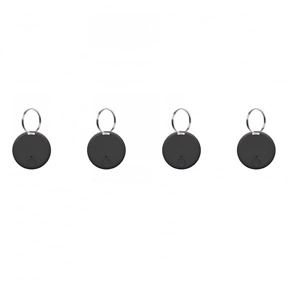 GJX 4X Mini Gps Tracker Wireless Bluetooth 5.0 Anti-Lost Device Smart Locator Pet Key Wallet Tracker with Key Ring Black