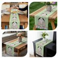 thumbnail image 5 of Easter Bunny Table Runner - 108 Inch Long, Kitchen Dining Table Runner Dresser Scarves, Colorful Eggs Cute Rabbit Green Country Wooden Farmhouse Decor for Coffee Tables Wedding Party Banquet, 5 of 5