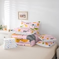 thumbnail image 6 of Homewish Hippopotamus Giraffe Elephant 7-Piece Bedding Comforter Set,Cartoon Zoo Lions King Bedding Sets,Wild Zebra Bed Sheets For Teens,Super Cozy Room Decor Reversible, 6 of 8