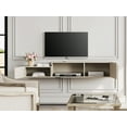 thumbnail image 3 of Floating Entertainment Center with Charging Station, Wall Mounted TV Stand with Yellow Light, Media Console Center with Storage, Modern Shelf Hanging Hutch Component Under TV,59'', 3 of 12