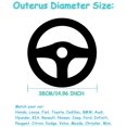 thumbnail image 4 of 1 Set 3 Pcs Steering Wheel Cover Faux Wool Hand Brake Set Warm Winter (Black), 4 of 5