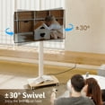 thumbnail image 3 of FITUEYES Modern Rolling TV Stand with Wheels for 32 - 65 inch TVs,Mobile TV Stand TV Cart with Power Outlets,White, 3 of 10