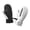 White, variant on Fgnfyis Snow Gloves for Women Winter Outdoor Skiing Finger Thickened Zipper Warm Protective Gloves Black XL