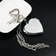 thumbnail image 5 of YANONELRY Korean Women Keychain Heart Shaped Makeup Mirror Stainless Steel Net Pocket Lipstick Lip Balm Charm Bag Pendant For Valentine's Day Women Gift, 5 of 8