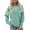 sweatshirt for women - Mint Green, variant on Daznico Women's Classic Ribbed Crew Neck Pullover Sweatshirt Multi Pattern Heart Graphic Drop Shoulder Long Sleeve Soft Loose Top for Daily,S