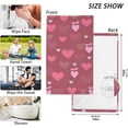 thumbnail image 3 of GZHJMY Valentine's Day Cotton Hand Towels, 2 Pack Absorbent Bath Towel Decorative Fingertip Towels for Bathroom Gym Spa Hotel Beach Swimming Pool,16"x 28", 3 of 7