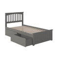 thumbnail image 3 of Mission Platform Bed with Matching Foot Board with 2 Urban Bed Drawers in, Multiple Colors and Sizes, 3 of 6