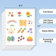 thumbnail image 2 of UTAH-Half Page Labels, 8.5x5.5 Inches, 200 Labels, White, Shipping Labels, 2 of 4
