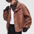 thumbnail image 4 of Yiliang Mens Tactical Jacket Aviator Bomber Jacket Casual Fall and Winter Water Resistant Outwear Coat,Khaki,3XL, 4 of 6