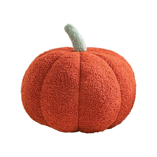 Ganfancp Calabaza de Halloween Cojín de Tiro, Calabaza de Peluche Juguetes de Peluche de Calabaza Suave Cojín de Tiro Regalos para La Decoración Del Hogar Del Partido Liquidación 1X Almohada Calabaza